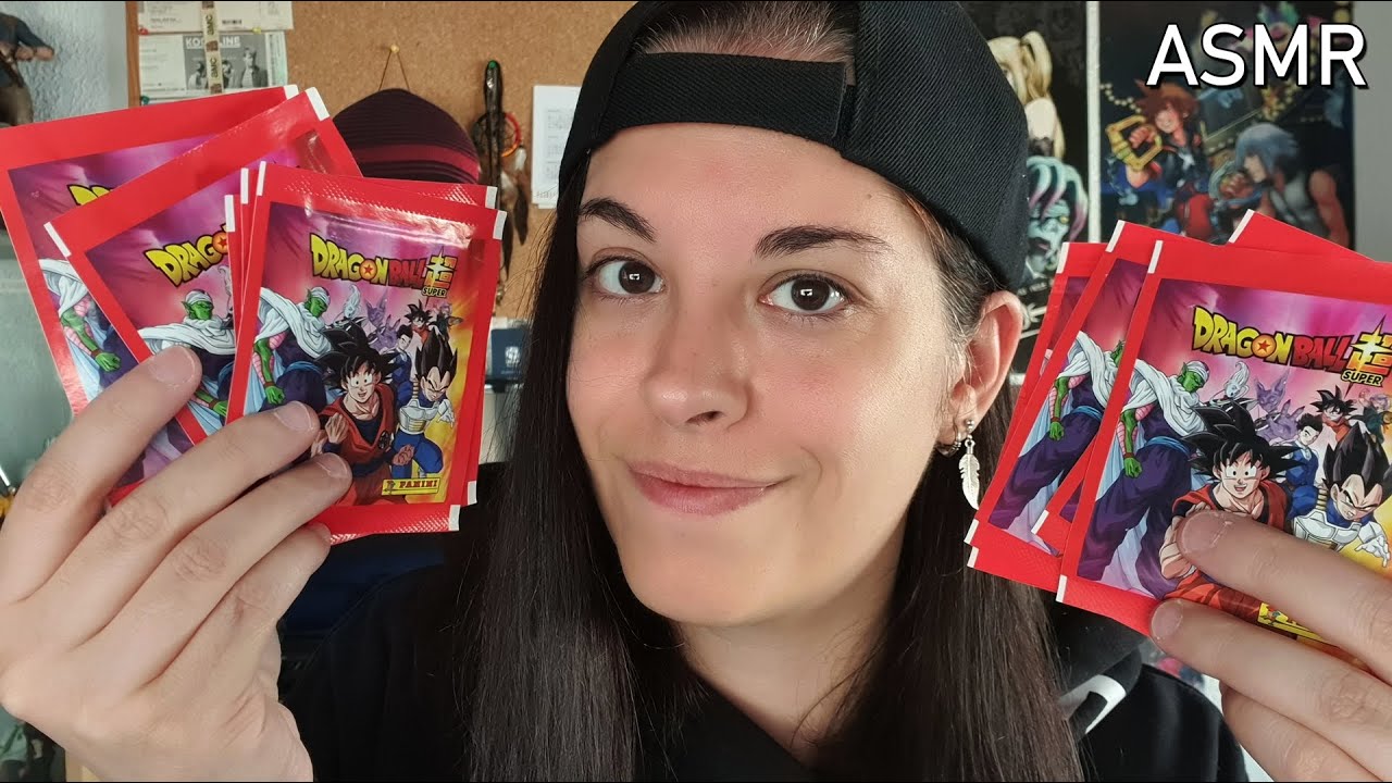 Apertura de 10 SOBRES de CROMOS Dragon Ball (Reacción y Pegado) | ASMR Español | Alternative ASMR