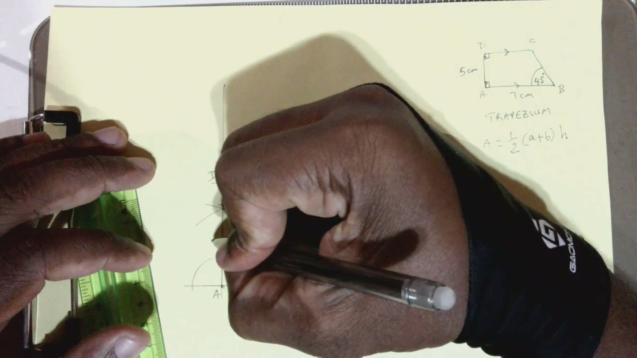 Построение прямоугольной трапеции с углом 45 градусов | ГЕОМЕТРИЧЕСКОЕ ПОСТРОЕНИЕ