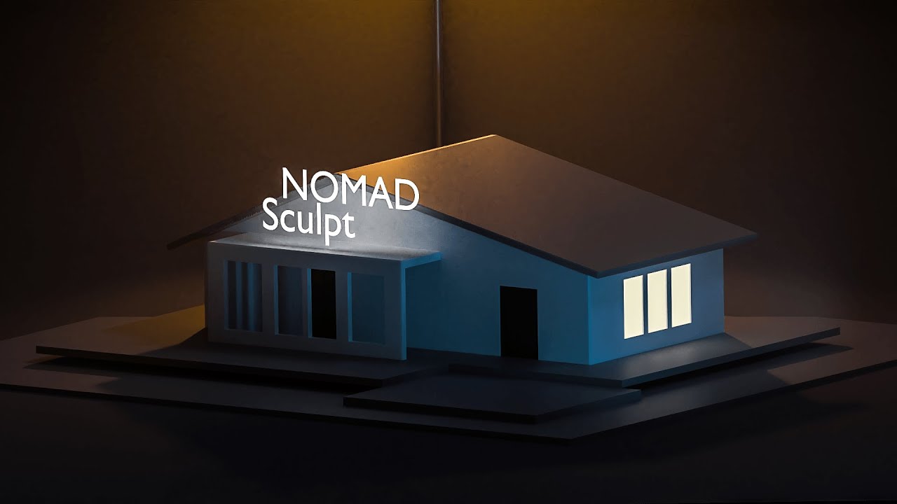 🏠 3D Minimal House | Nomad Sculpt Timelapse