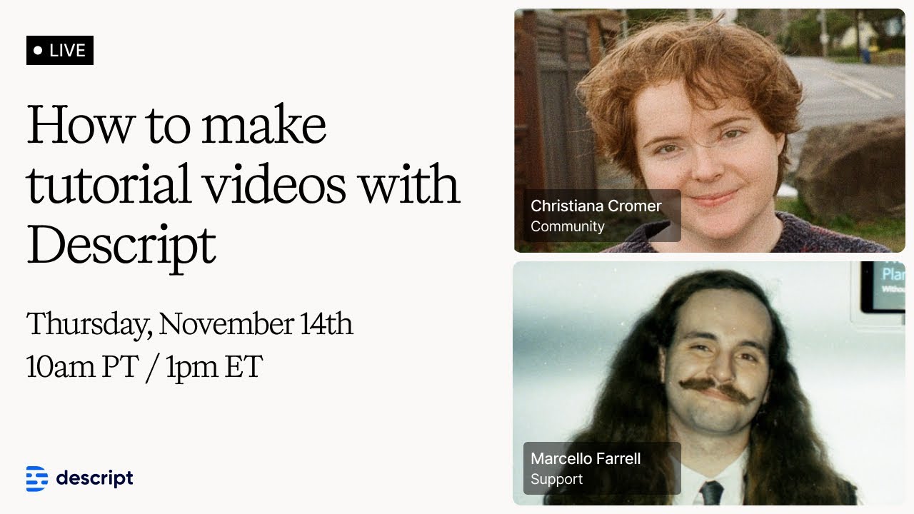 How to make tutorial videos with Descript