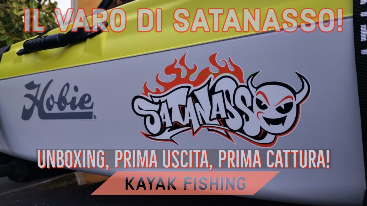 UNBOXING setup e varo con prima cattura (DENTICE) in KAYAK - HOBIE mirage PASSPORT 12.0 - CLIPANGLER
