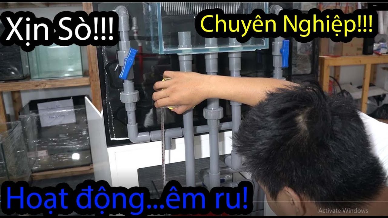 Week 8: Hướng Dẫn lắp đặt hệ thống đường ống bể cá biển lọc tràn dưới (Chống ồn)(Không van 1 chiều)