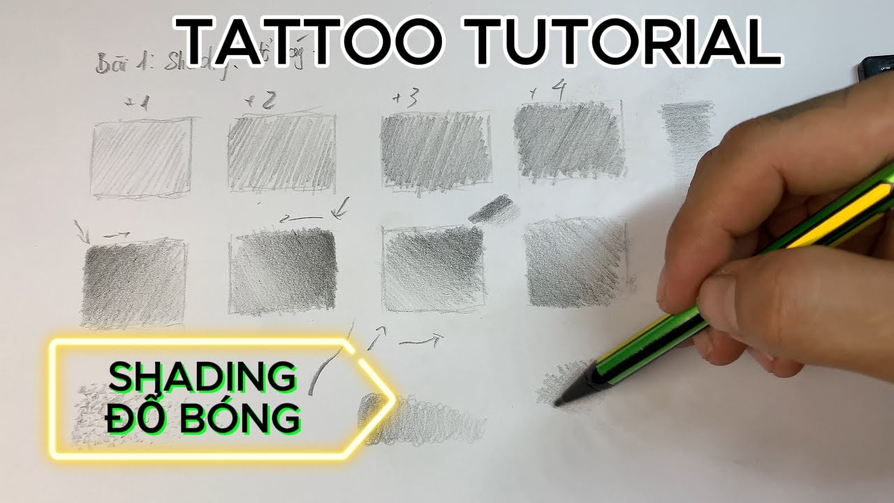 Dạy Xăm - Hướng Dẫn Cách Đổ Bóng, Shading Cho Người Chưa Biết Vẽ - HN Tattoo Tutorial