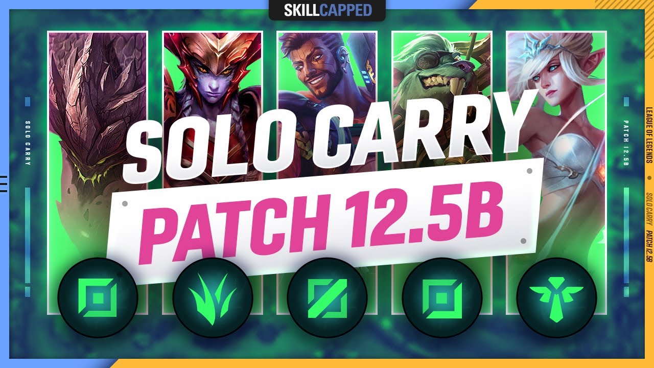 3 BEST SOLO CARRY Champions for EVERY ROLE in PATCH 12.5b - League of Legends