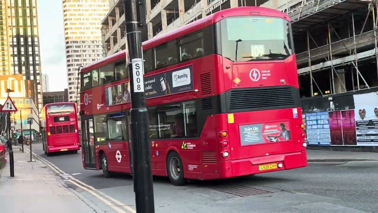 Wright StreetDeck Electroliner Transport UK 3126 LV25CVH Route 109 Brixton 