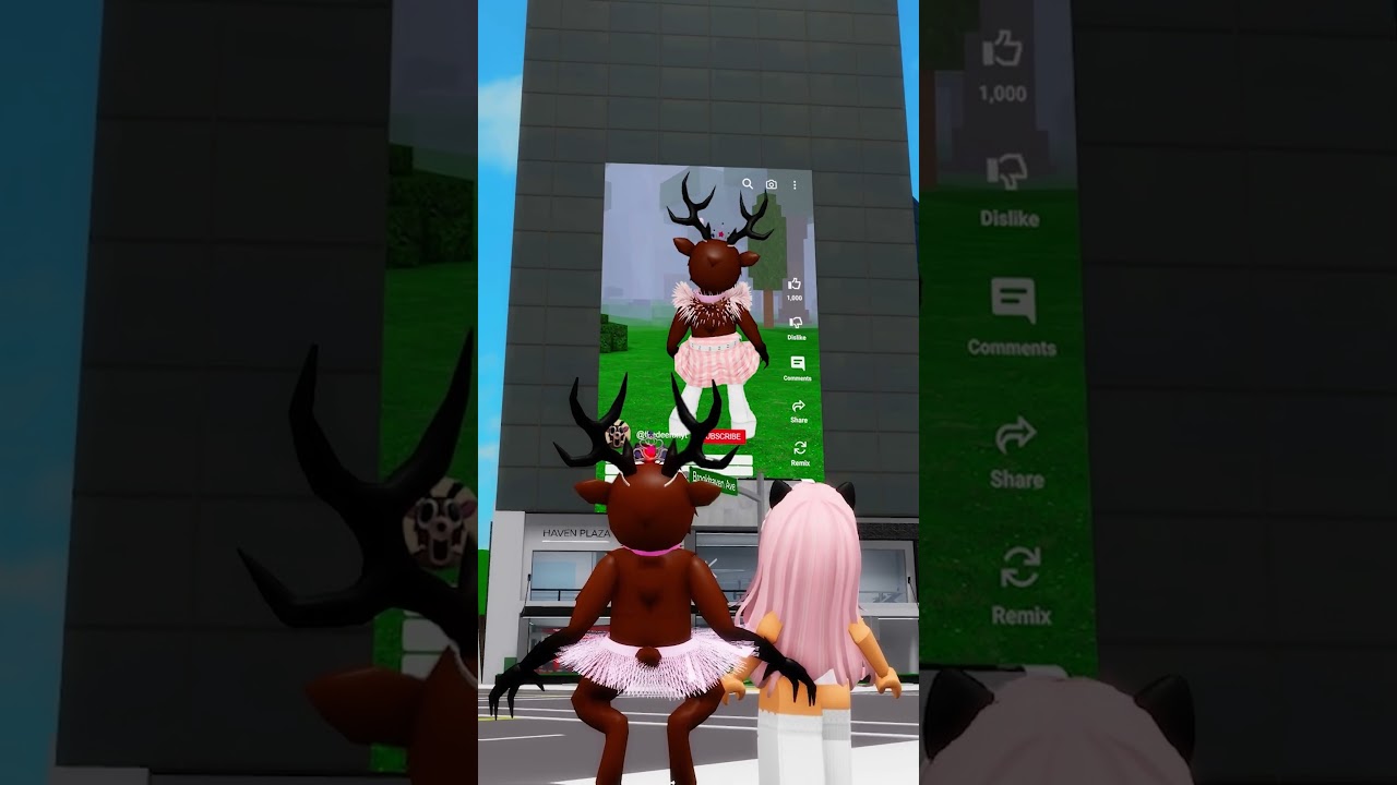 Они увидели, как олень танцует на здании, и вот что произошло...😱🫣#robloxshorts #roblox