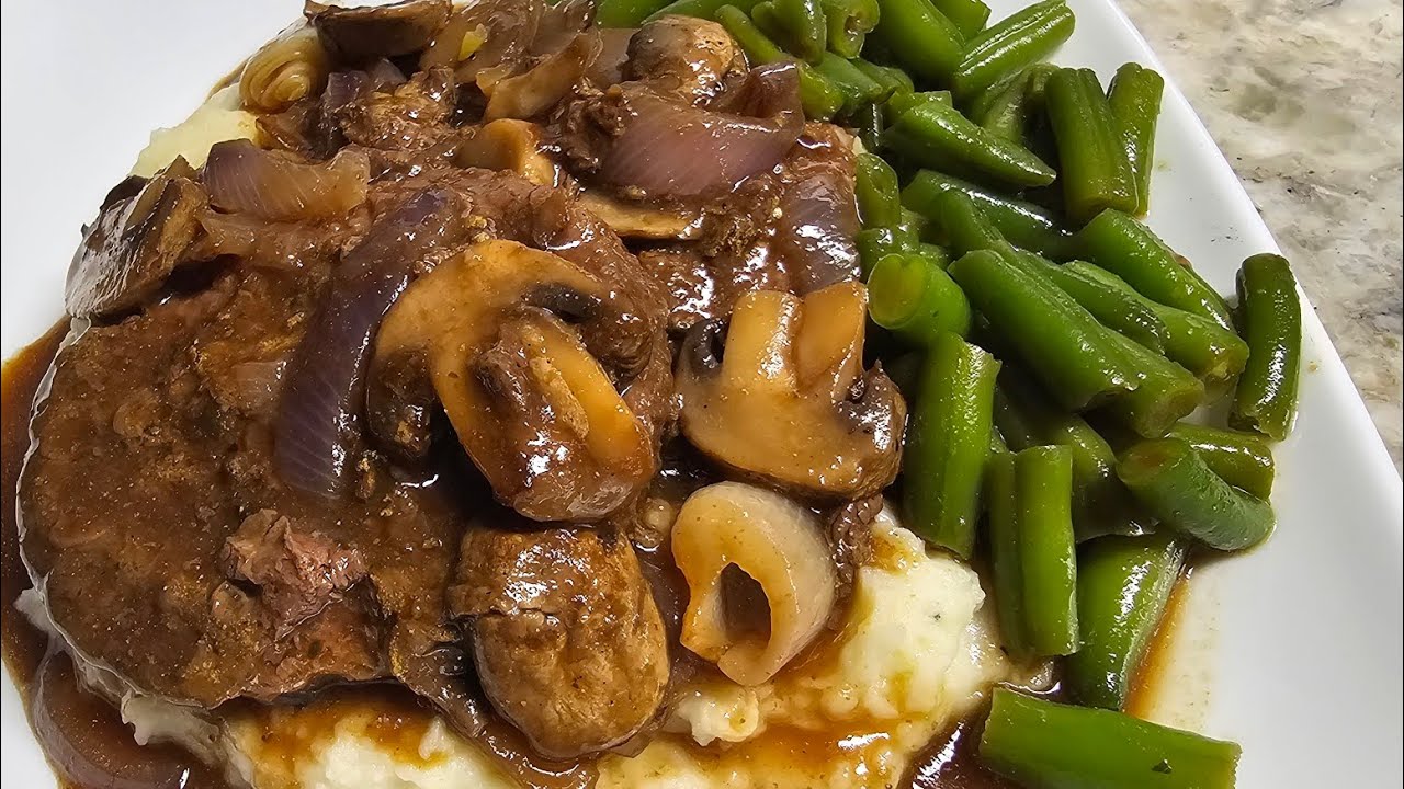 From Frozen Slow Cooker Salisbury Steak in my Ninja Foodi PossibleCooker PRO