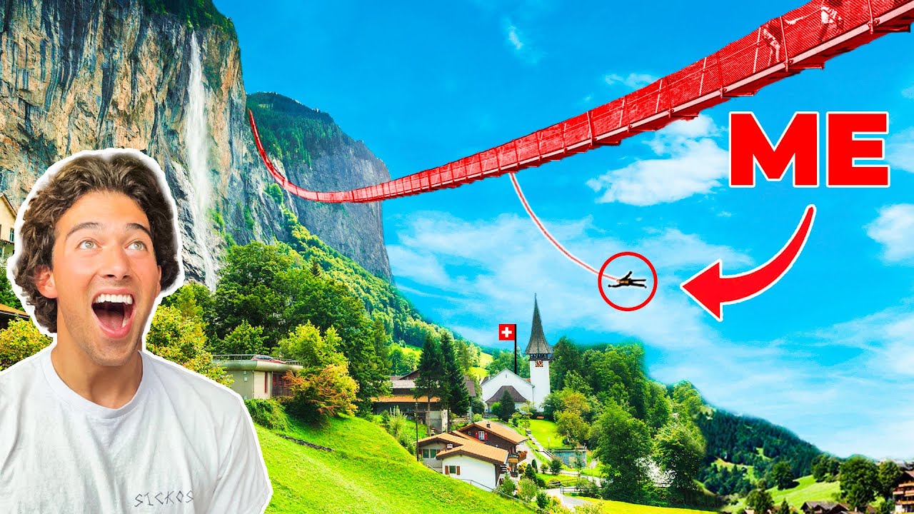 Massive ROPE SWING In The Swiss Alps!