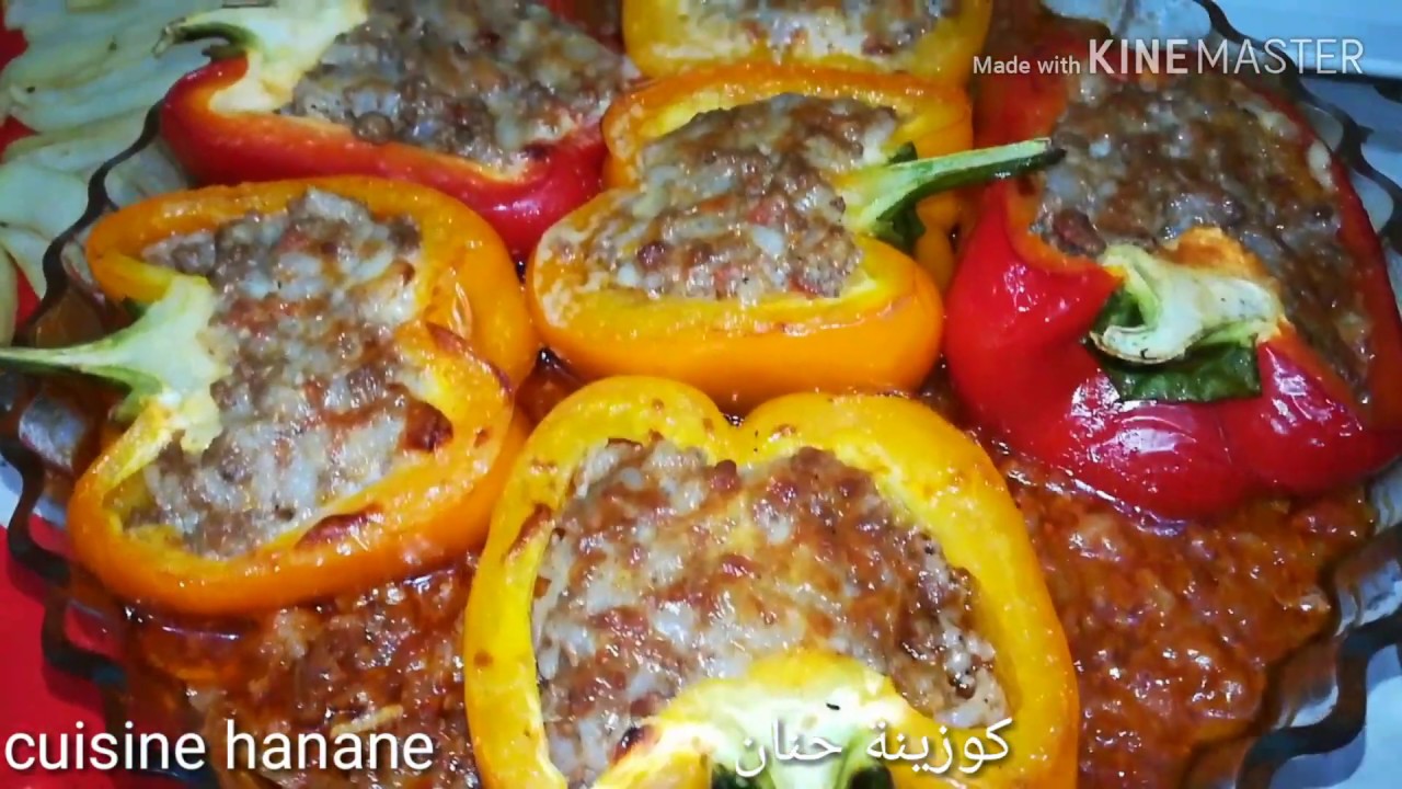 أطباق رمضان2019🌛فلفل حلو محشي بوحد الحشوة😱 خلادار شركم غير جربوه وجبنة الشيدر خاصة للضيوف رووعة👍