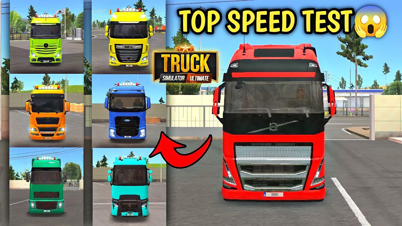 🚚Top Speed Test Of All European Trucks In Truck Simulator Ultimate New Update 1.1.7 🏕|Truck Gameplay