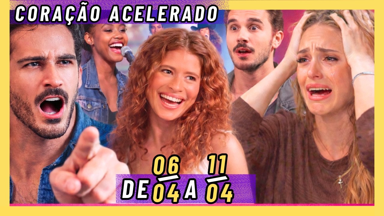 RESUMO SEMANAL DA NOVELA CORA&Ccedil;&Atilde;O ACELERADO, DE 06 A 11 DE ABRIL.