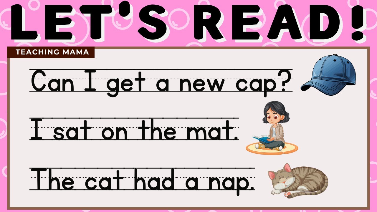 LET'S READ! | PRACTICE READING SIMPLE SENTENCES | LEARNING VIDEO FOR KIDS PRESCHOOL | TEACHING MAMA