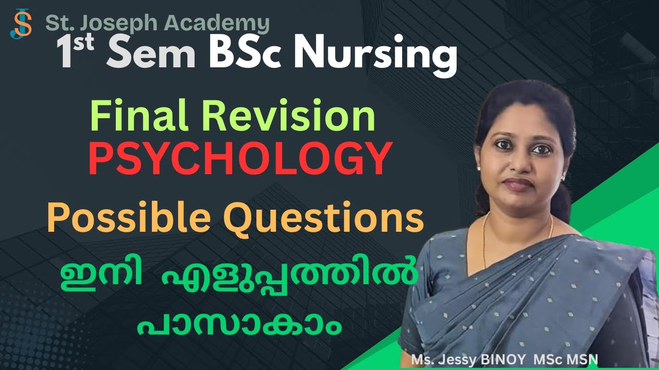 Psychology Made Easy!|Final Revision for BSc Nursing 1stYear|Most Important Questions!whole syllabus