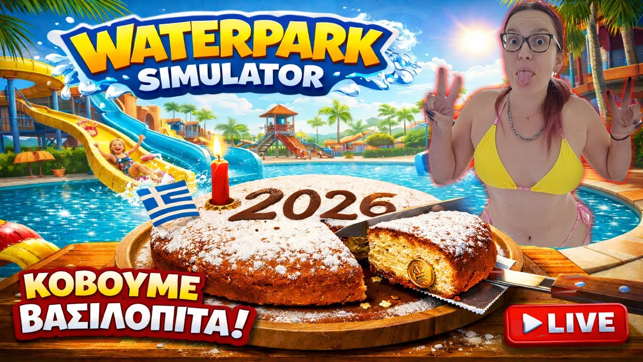 ΤΟ ΚΟΠΗ ΤΟ ΠΙΤΑ ΣΤΟ WATERPARK SIMULATOR! DEE & TORI