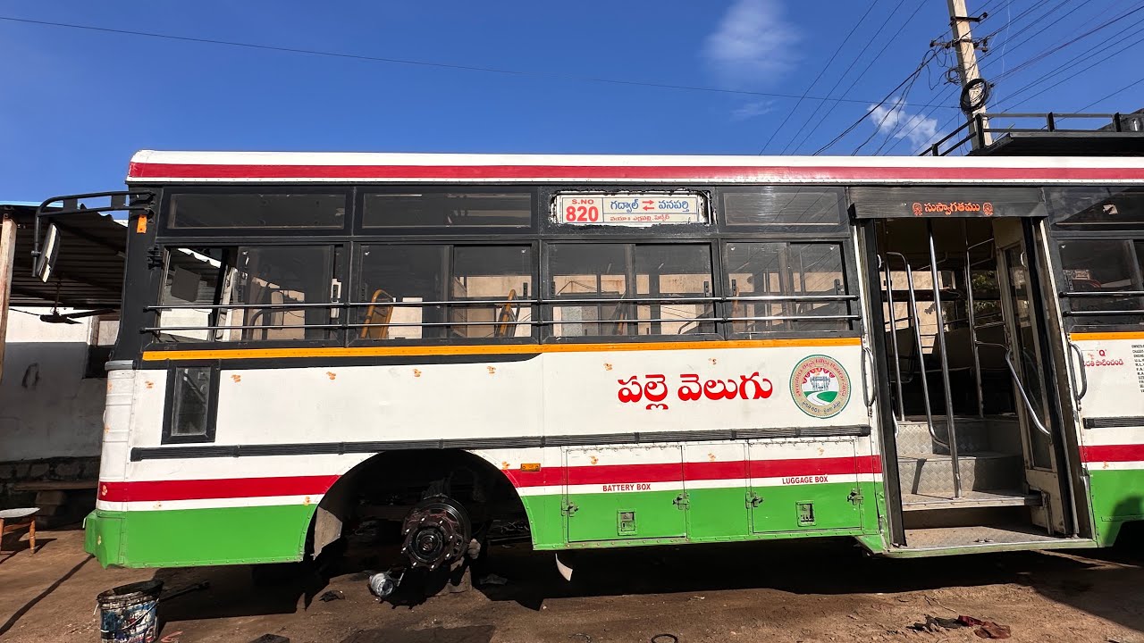 Tyres Removed | Doing Oil Service And Hub Service Ashok Layland Bus | RUKMANANDA GOUD EDIGA