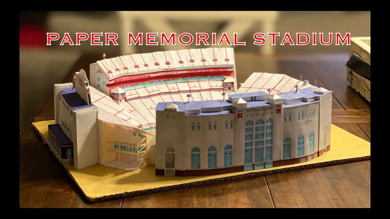 How to make Nebraska's Memorial Stadium with paper.