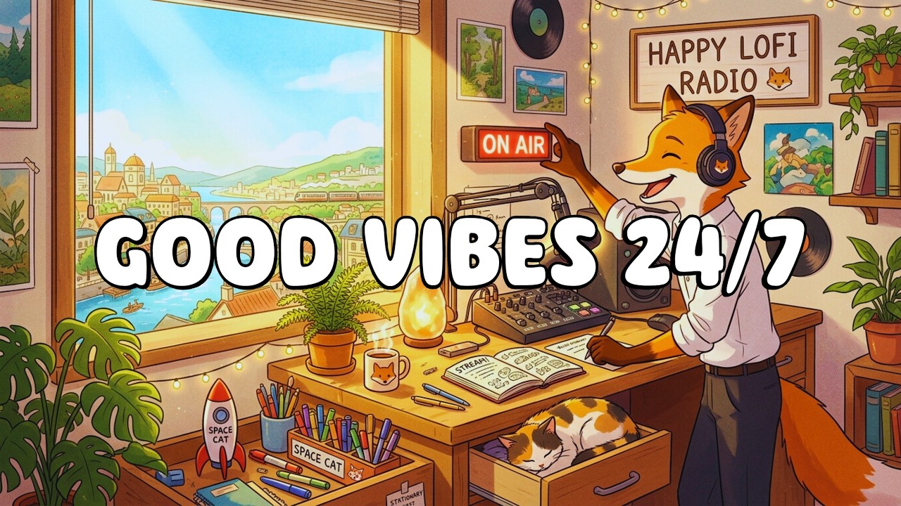 Happy Lofi Radio ☀️ Upbeat & Chill Beats for Good Vibes 24/7
