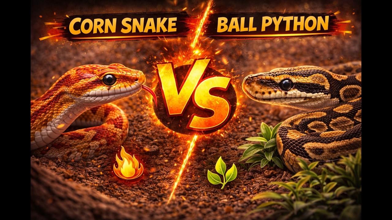Corn Snake vs Ball Python 🐍 | Beginner Snake Showdown