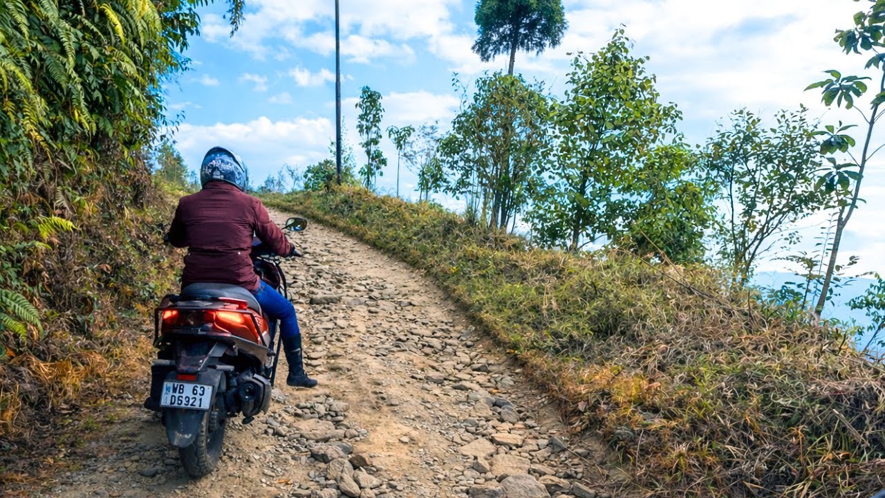 Extreme off-road ride with Hero Xoom 125 at Chatakpur, Darjeeling