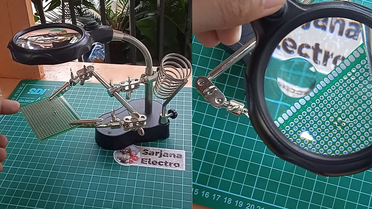 penjepit pcb kaca pembesar TE 801 | magnifying glass for soldering