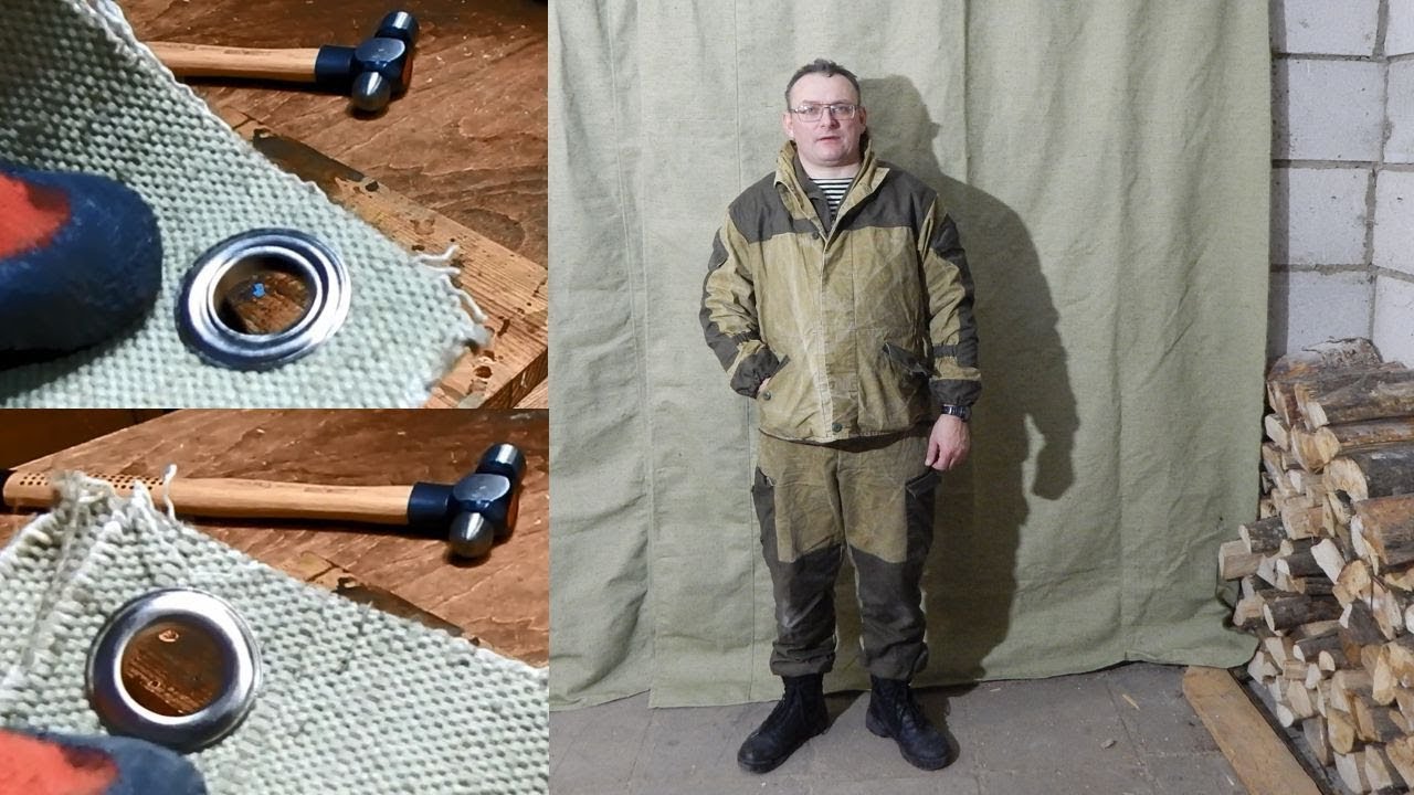 Брезентовые шторы и установка люверсов