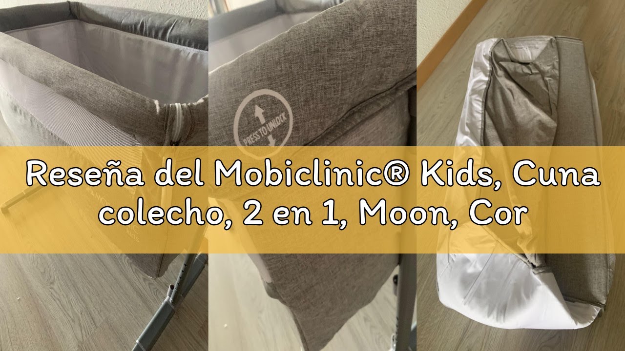 Reseña del Mobiclinic® Kids, Cuna colecho, 2 en 1, Moon, Correas de fijación a la Cama, Regulable 5