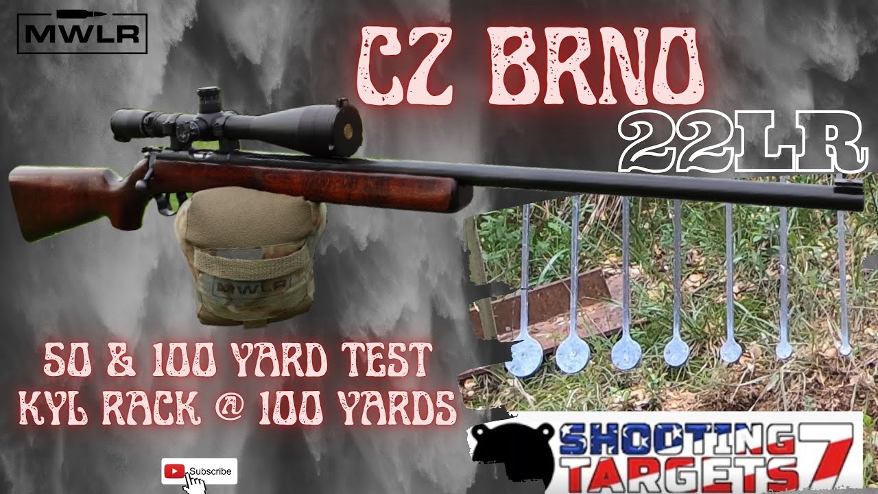 CZ Brno 22LR 50 и 100 ярдов тест плюс стойка KYL