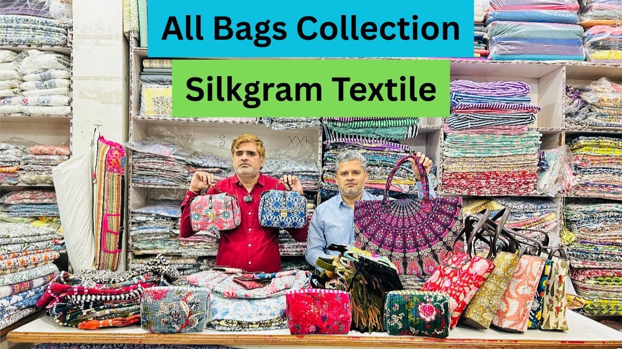 Silkgram Textile Ladies Bags ₹200/-100% Cotton Bags Jaipur cotton printed bags,Tote Bags,Makeup Bags