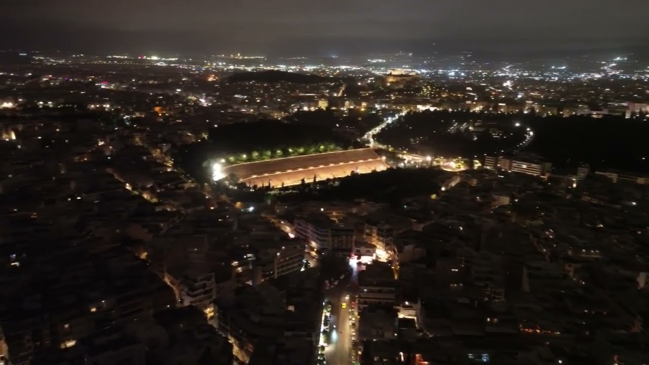 DJI Mini 3 Night Flight | Footage over Pangrati, Athens