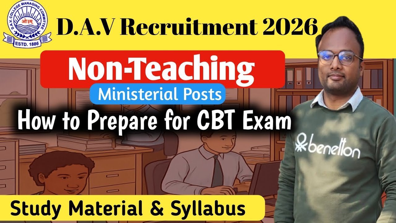D.A.V Recruitment 2026🔥Non-Teaching|Ministerial Post|How to prepare for Exam|Syllabus #nonteaching