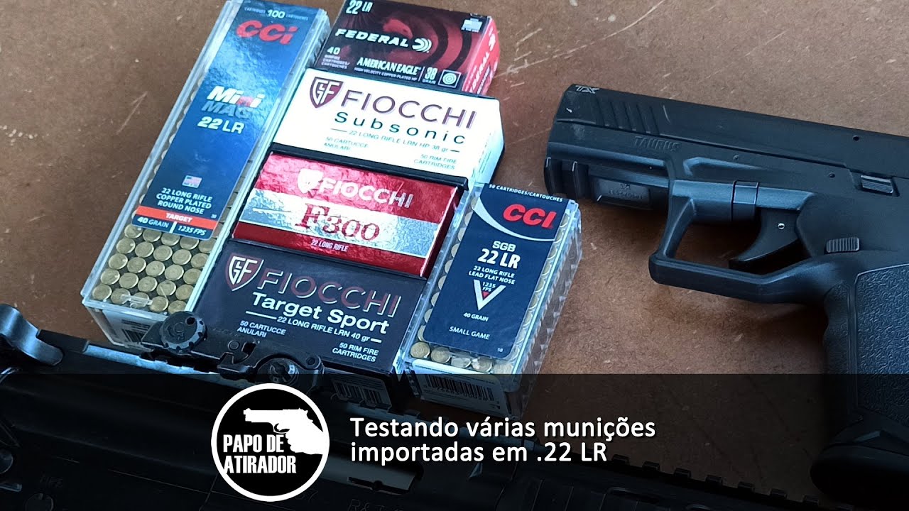 Testando várias munições importadas .22 LR com pistola TX22