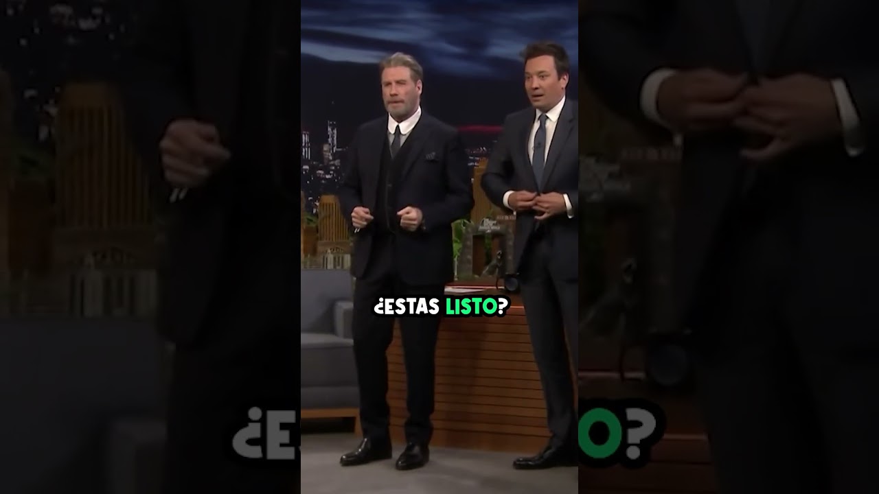 JOHN TRAVOLTA BAILANDO COMO LOS VIEJOS TIEMPOS #jimmyfallon #shorts #jhontravolta #baile