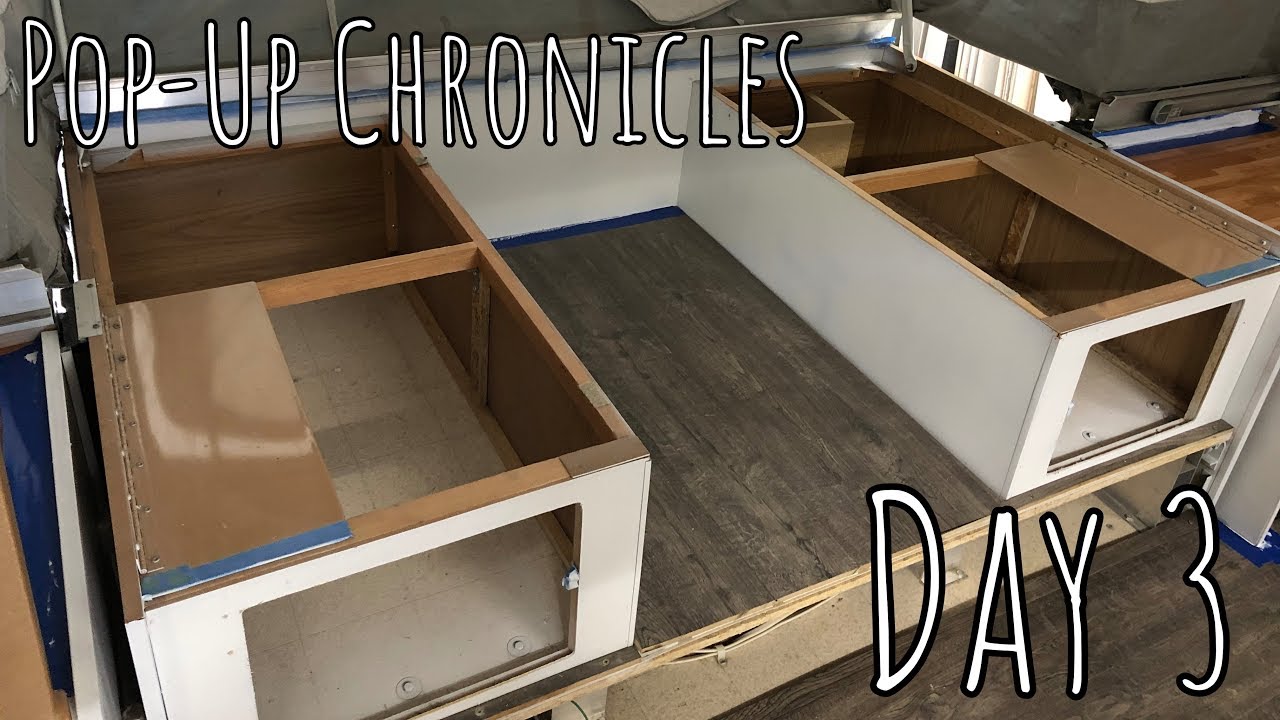 Pop Up Chronicles | Day 3 (Flooring, Curtains, Countertops)