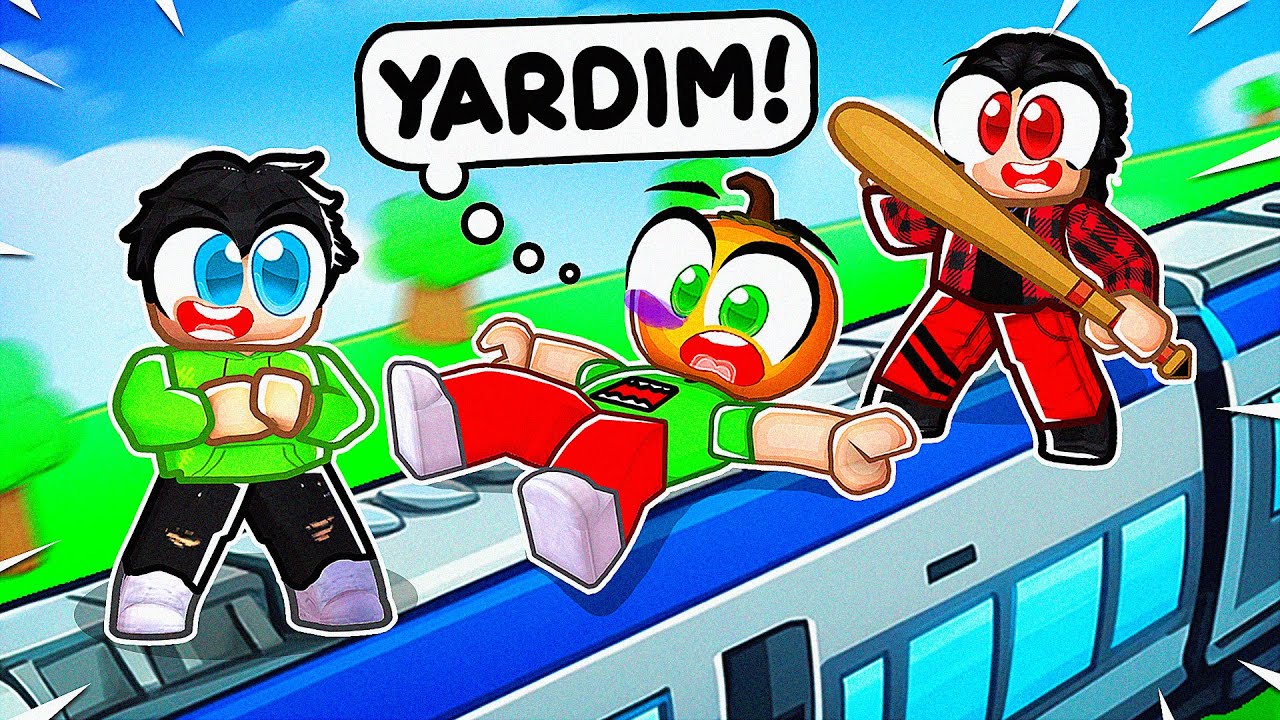 ARKADAŞLARIM BENİ TRENİN ÜSTÜNDE DÖVDÜ! 🤕 | Roblox
