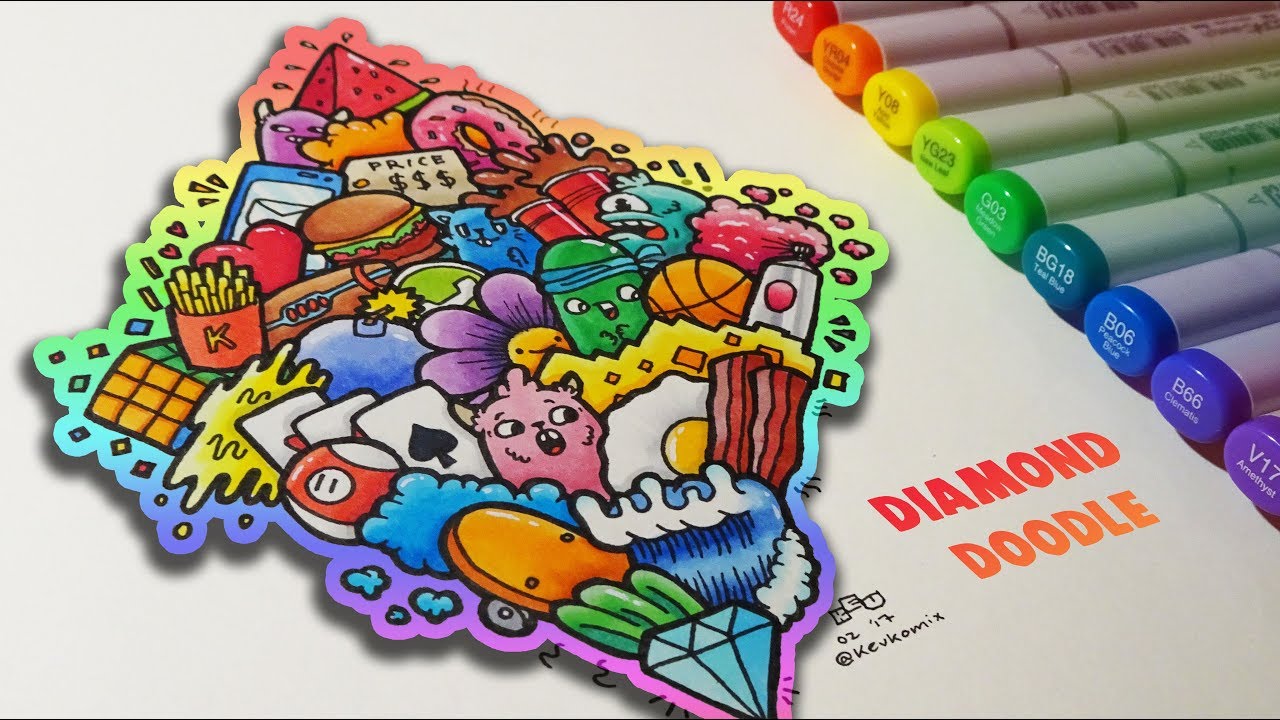 DIAMOND DOODLE | Doodles # 12 | Copic Marker