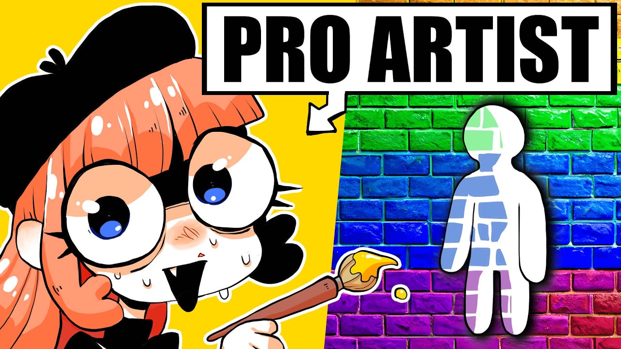 WHEN A PRO ARTIST PLAYS PAINTING HIDE N SEEK // meccha chameleon