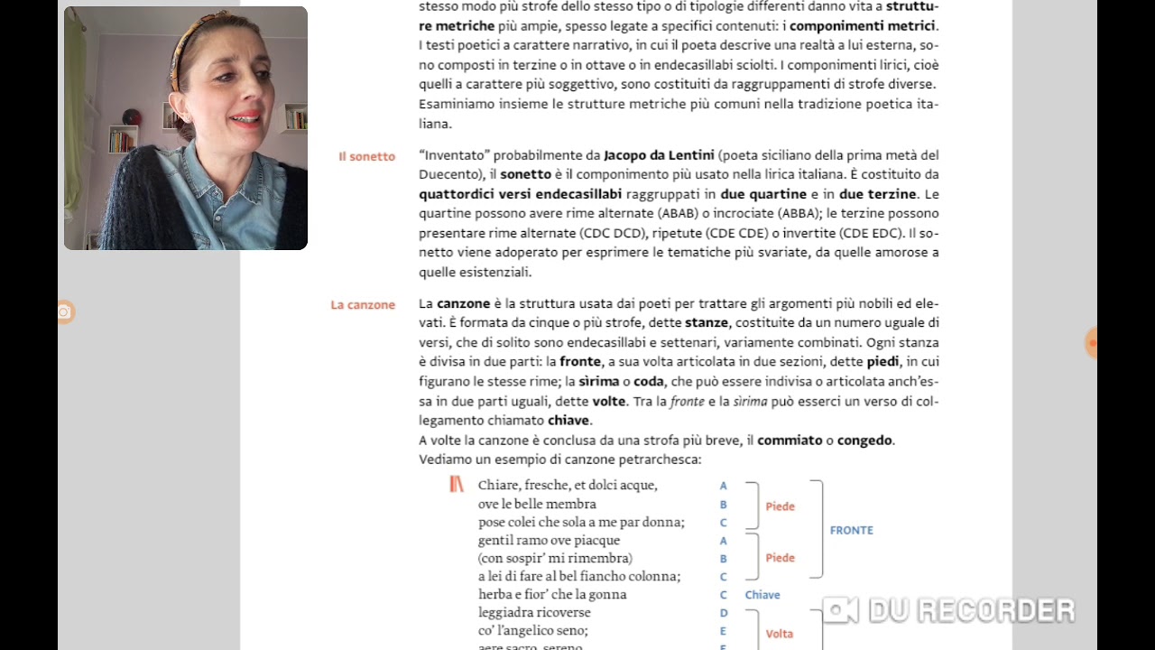 Il Testo poetico: strofe e componimenti.