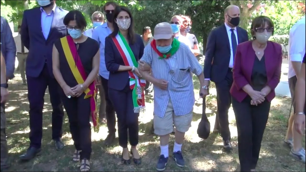 VIRGINIA RAGGI A SAN LORENZO PER L'ANNIVERSARIO DEL 19 LUGLIO 1943