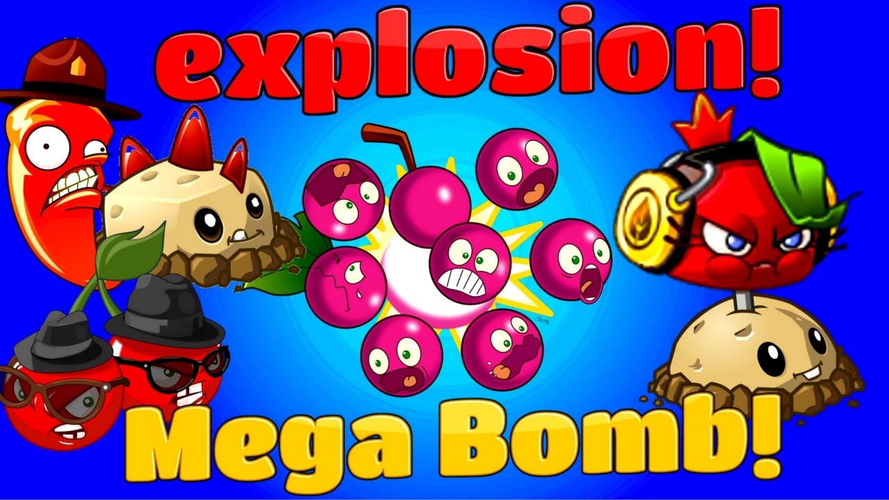 Plants vs Zombies 2 Tricks All BOMB Plants vs 17x Zombies: Overview Primal Fight in PVZ 2 Gameplay