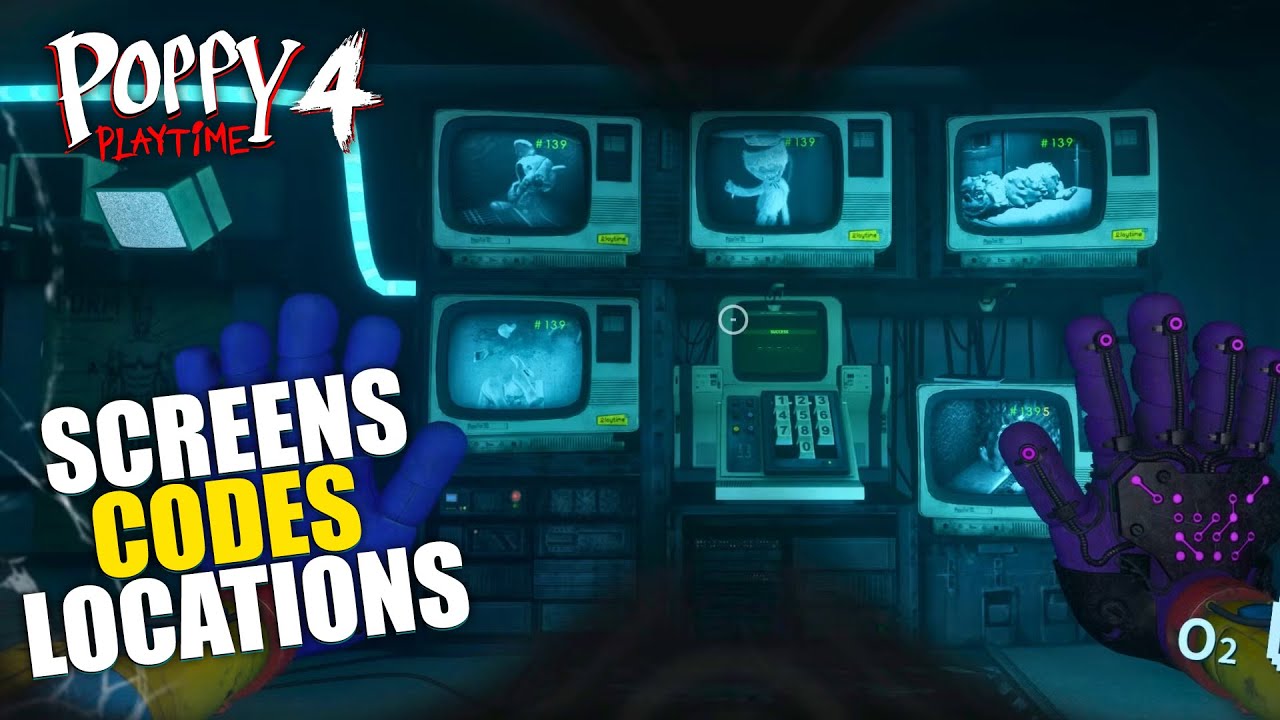 Secondary Labs Code (All 5 Experiments Locations) Screens Codes Solution - Poppy Playtime 4