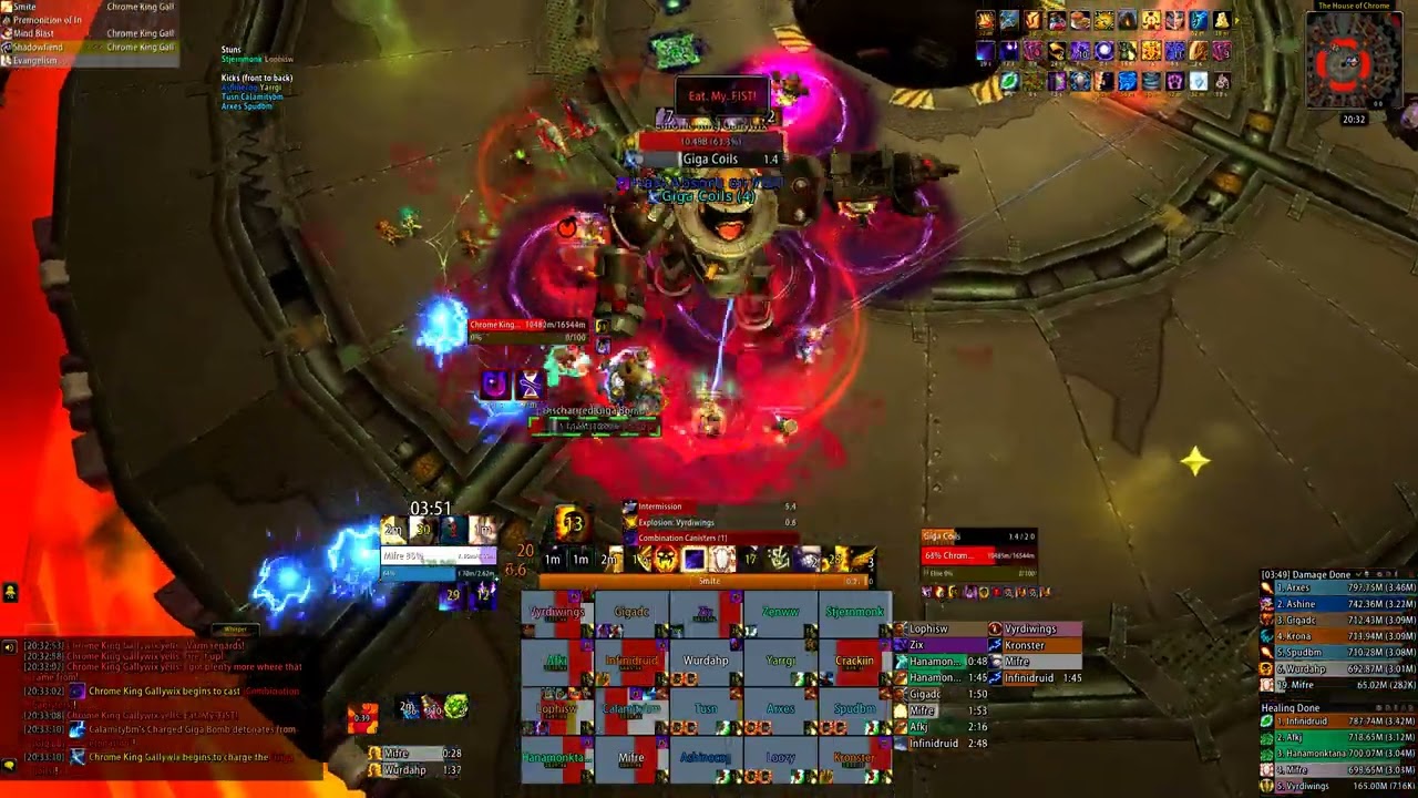FatSharkYes vs Mythic Chrome King Gallywix - Discipline Priest PoV (World 8th)