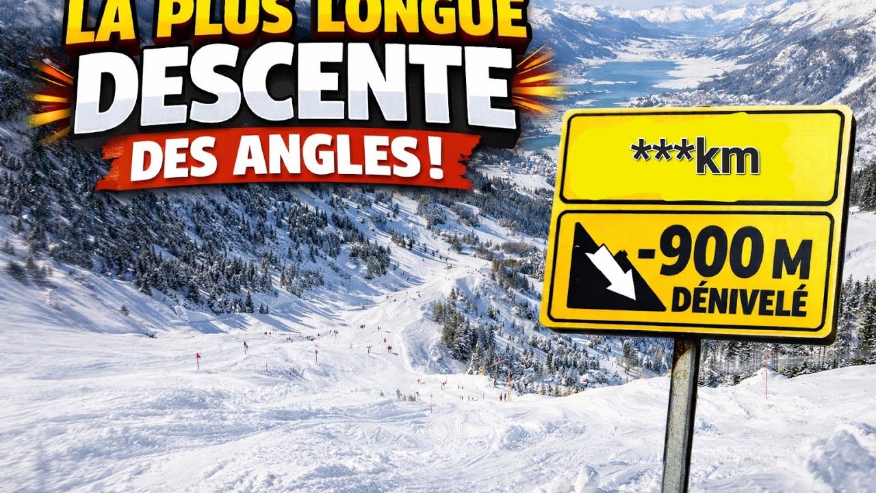 J’ai skié la PLUS LONGUE DESCENTE DES ANGLES