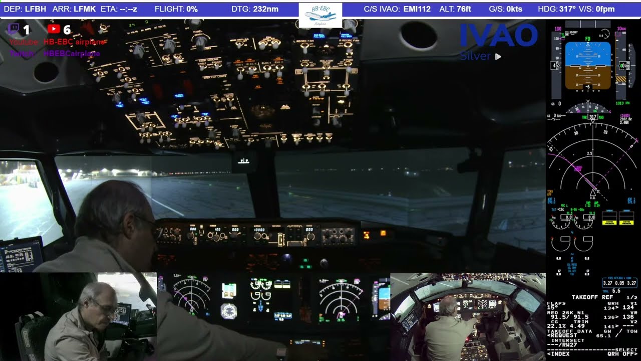 ✈️ Vol de la Rochelle (LFBH) à Carcassonne (LFMK)✈️ MSFS 2024 HOMECOCKPIT B737 🇫🇷 📡 IVAO ✈️