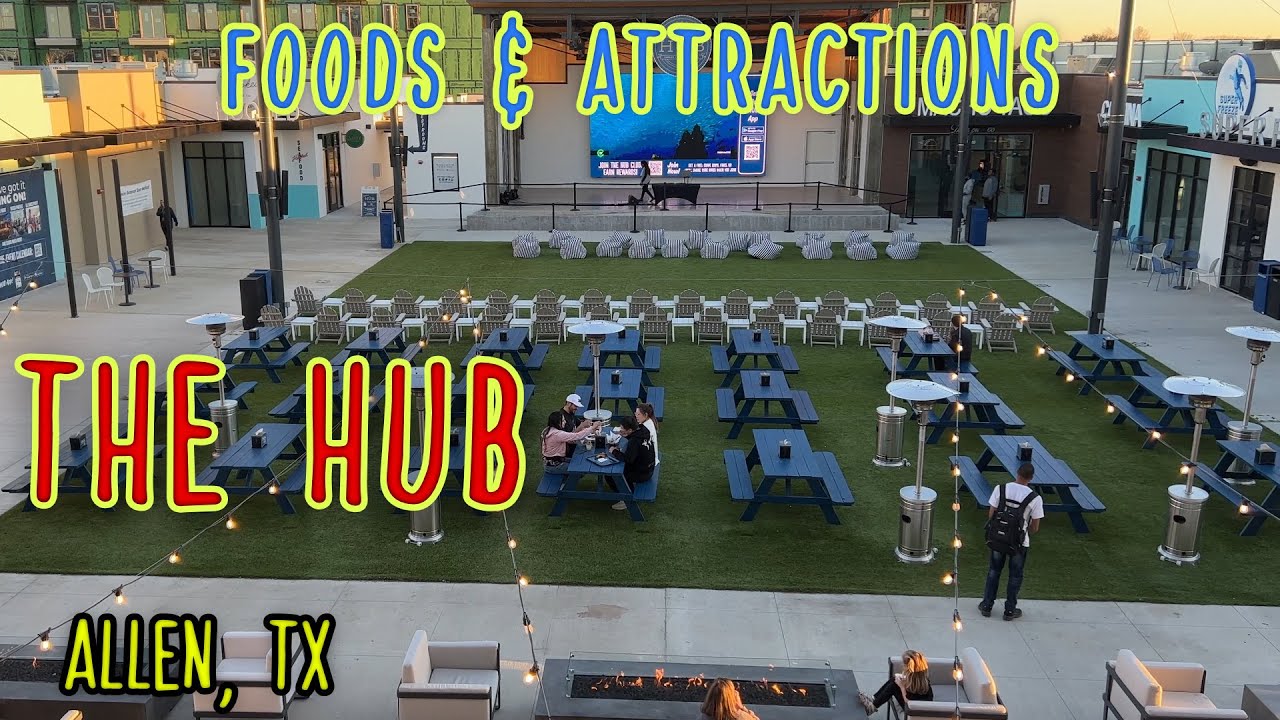 New Food Hall in North Texas! The Hub, an Outdoor & Indoor Food Spot