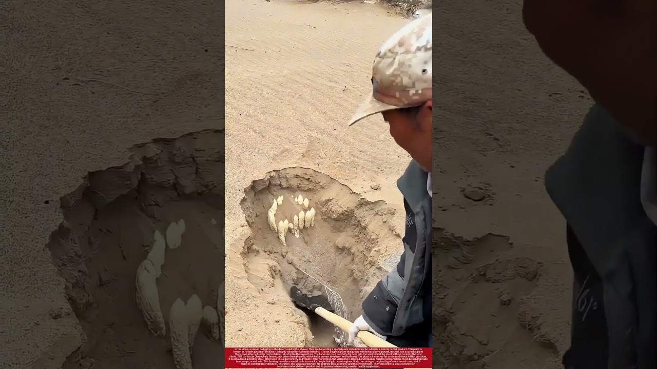 Farmers with Shovels in the Desert, Harvesting a Root Worth $80 per Pound