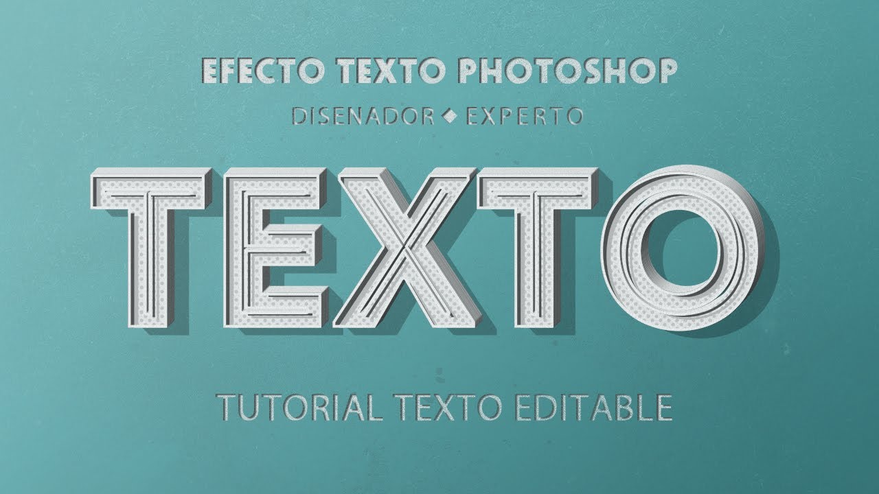 Efecto de Texto 3D Editable en Photoshop cs6