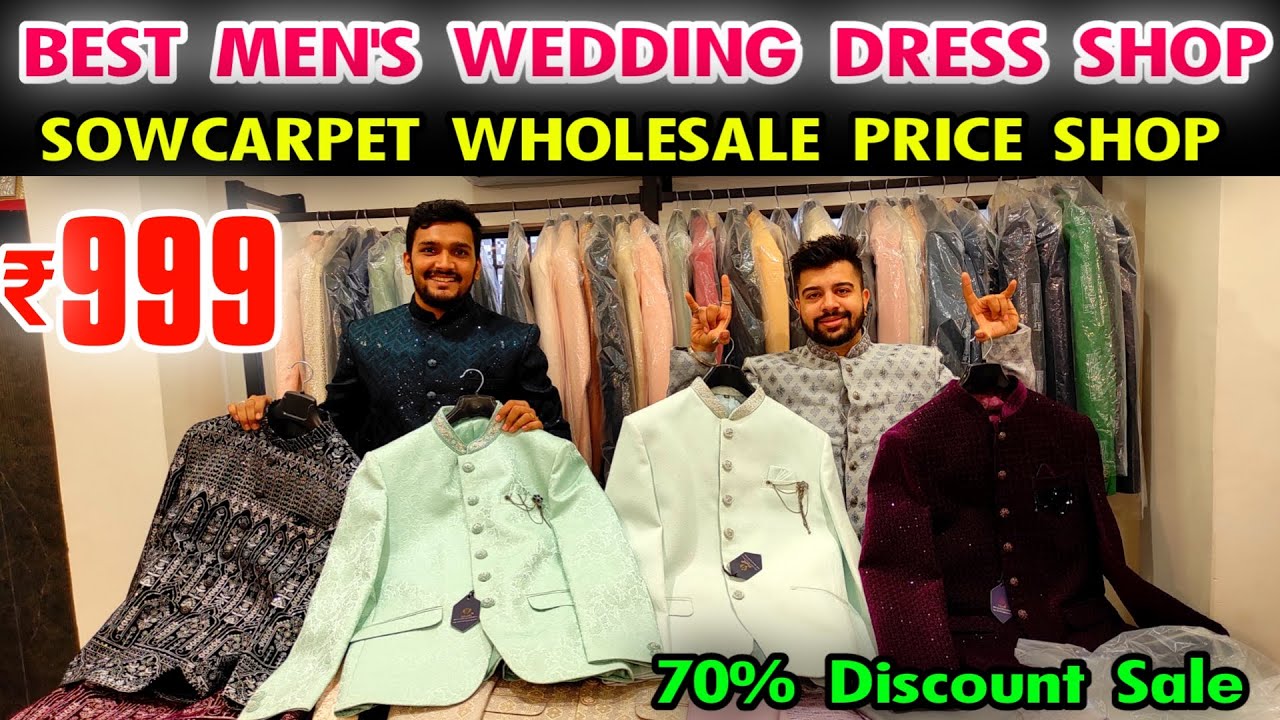 Best Men's Wedding Dress at Sowcarpet👌👌 Coat Suit, Blazers, Sherwani, Indo Western, Jodhpori, Kurtas