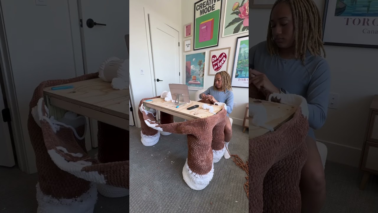 Day 7: crocheting the body! #crochet #diy #amigurumi #shorts #explore #fyp #animals