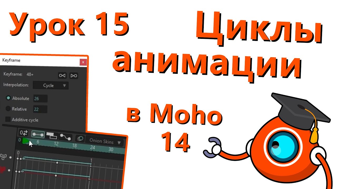 Бесплатный курс по Moho 14 - Урок 15 - Циклы анимации (Animation Cycles)