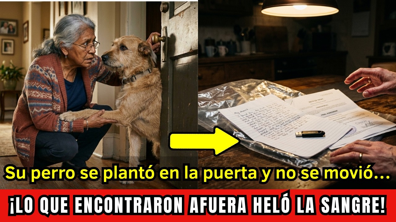 El perro no dejaba salir a su dueño… cuando llegó la policía, descubrieron algo terrible afuera.